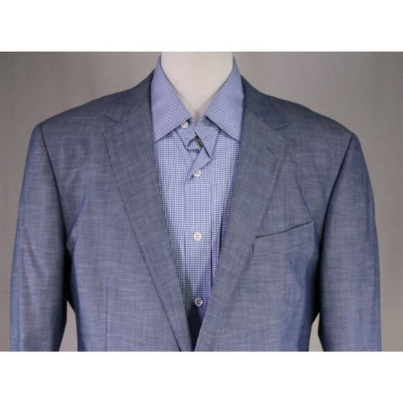 Bonobos Standard Fit Light Blue Iridescent Cotton 2-Btn Blazer Jacket 42R - Picture 3 of 9